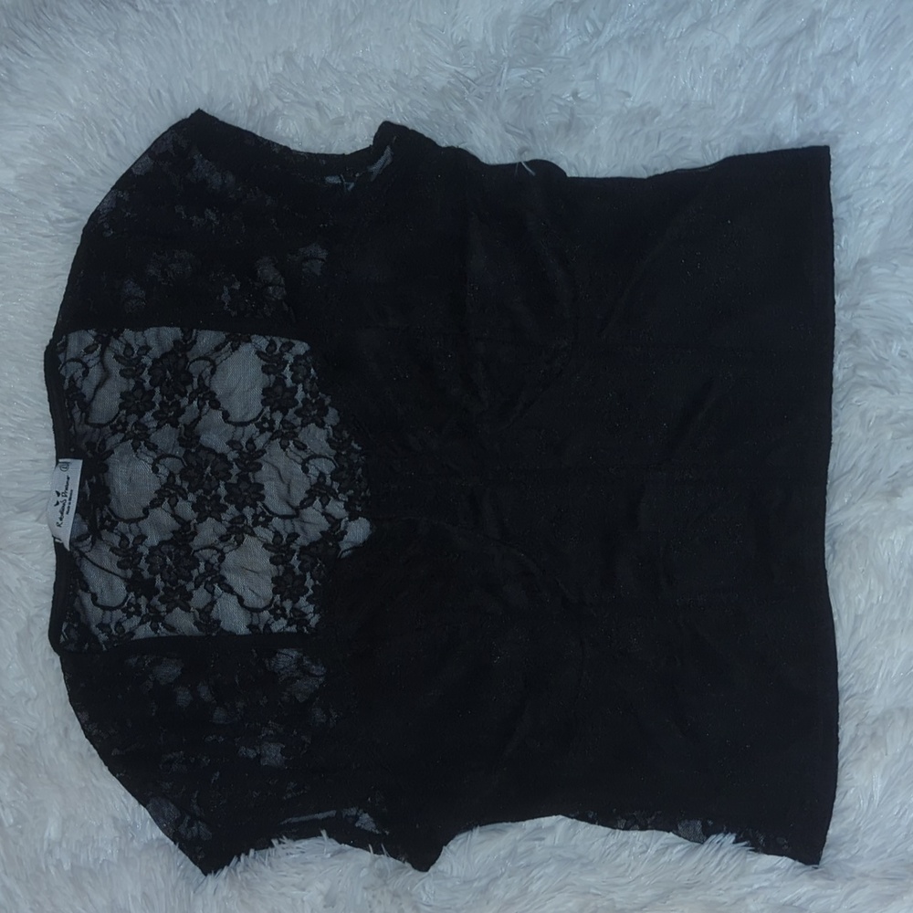 Black Lace Crop Top